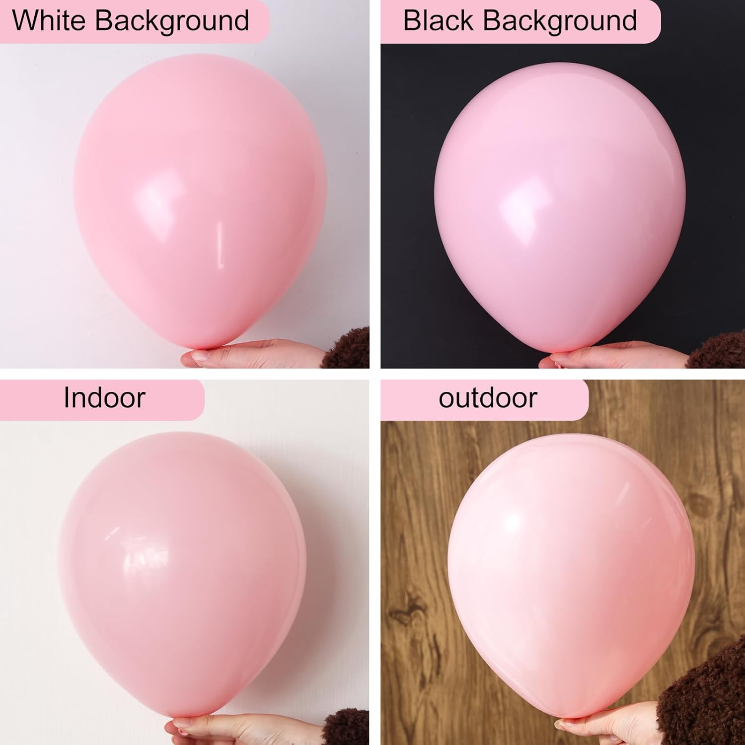 RUBFAC Latex Balloon Garland Kit - 129-Piece White & Pink Balloons for Birthday, Wedding, Baby Shower | 5-12 Inch Sizes