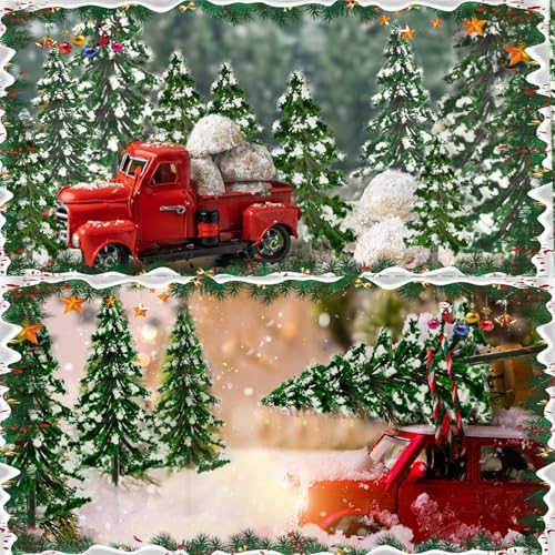22-Piece Mini Snow Pine Trees Set (2-6 Inch) for Christmas Village & Dioramas