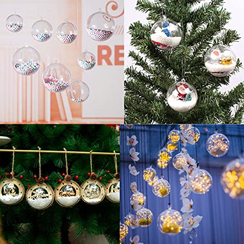 Clear Fillable Ornament Balls 80mm - Set of 10 DIY Craft Spheres
