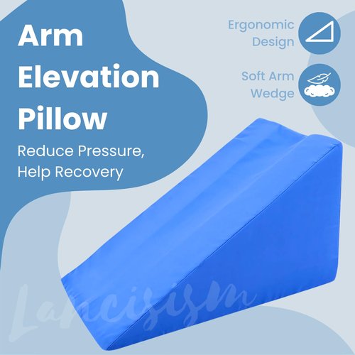 Lancisism Arm Elevation Pillow for Broken Arm Rest, Soft Arm Therapy Wedge Pillow for Sleeping Leg Support with Removable Pillow Case, Medical Pillow Post Surgery Elevated Surgical Wedge