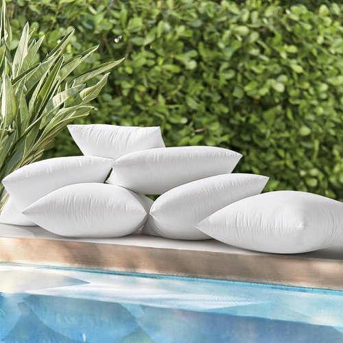 MIULEE Pack of 2 14x22 Inch Outdoor Pillow Inserts Waterproof Decorative Throw Pillow Insert, Rectangle Lumbar Garden Pillow Form for Patio Sofa Couch