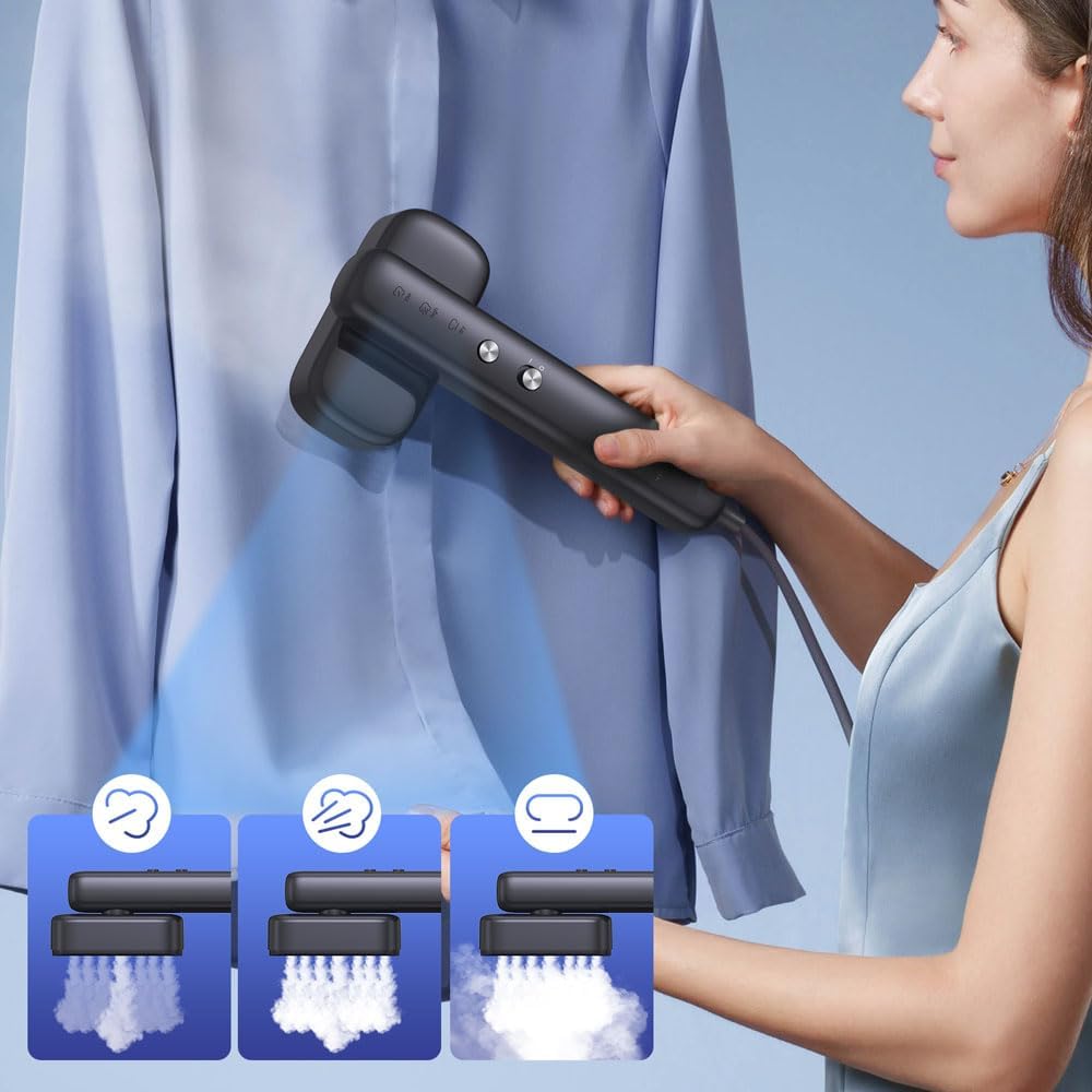 Skiennix Portable Clothes Steamer - 2-in-1 Mini Iron with Fast Heat Up | Dual Voltage for Travel & Home