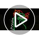 Jimeva Monster Neon Sign – Fire Monster LED Wall Light, USB Dimmable, Multi-Color (Green/Red/White/Yellow) for Boys Girls Room, Game Room