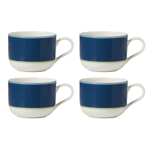 Kate Spade New York Make It Pop Mug, S/4, 3.84, Navy/Green