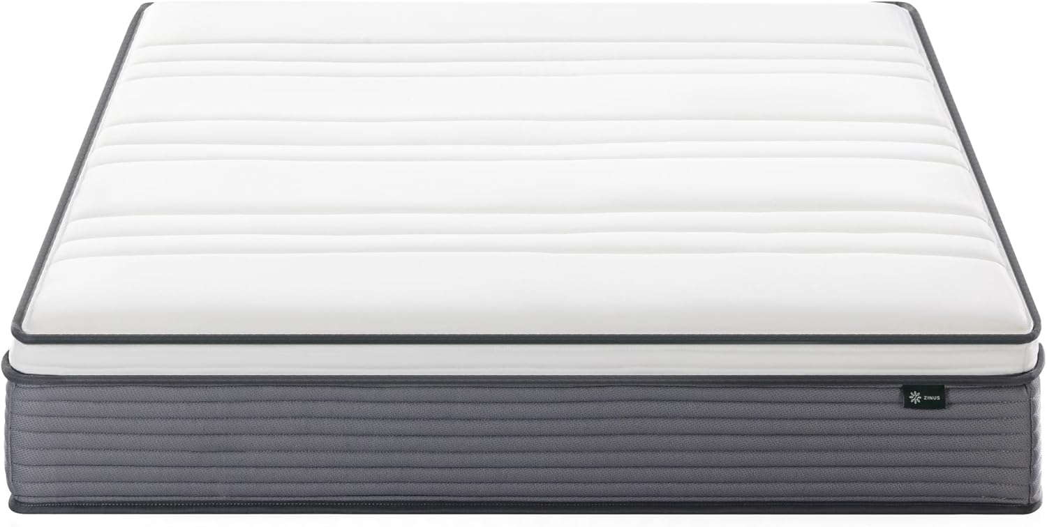 ZINUS 10 Inch True Support Hybrid Mattress - Queen Size | Fiberglass Free, Medium Feel, Motion Isolation