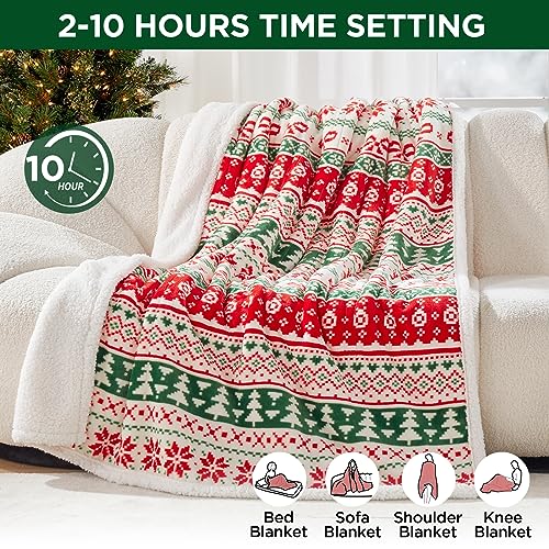 Westinghouse Christmas Tree Throw Blanket 50x60 Soft Heated Holiday Decor