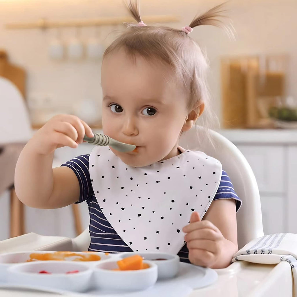 PandaEar Silicone Baby Feeding Spoon Set - 7 Pack for Baby Led Weaning | Toddler Essentials