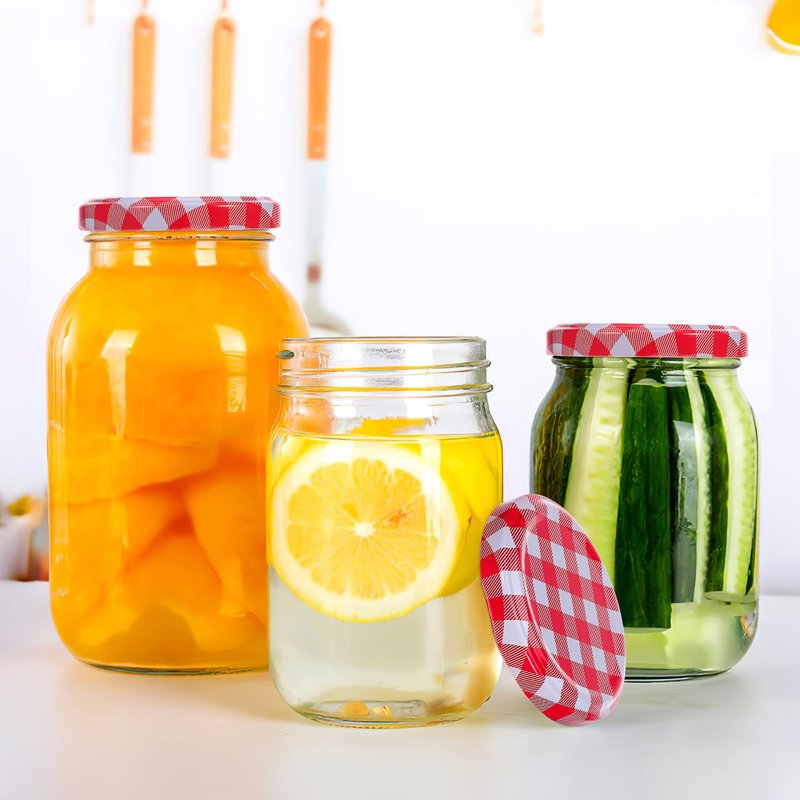 PRETYZOOM 40pcs Mason Jar Lids 2.4" Screw Canning Lids Regular Open Mouth Metal Caps for Canning Jars Jam Jelly Bottles Food Storage