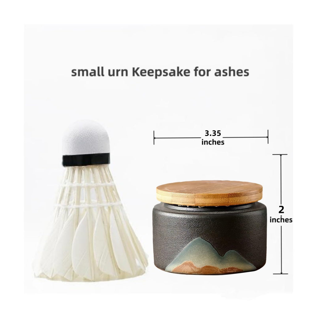 NS Online Small urns Set for 6-2 inches Ceramic Decorative Keepsake Urns 6 Piece, Capacity 8 Cubic inches Memorial urns for Humans, Pets - Honor Your Loved One Lost