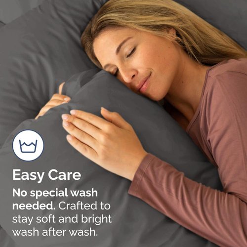 King Pillow Cases by LuxeSleep | Ultra Soft Hotel Quality Covers - Wrinkle Free & Stain Resistant - 2 Piece Set in Charcoal