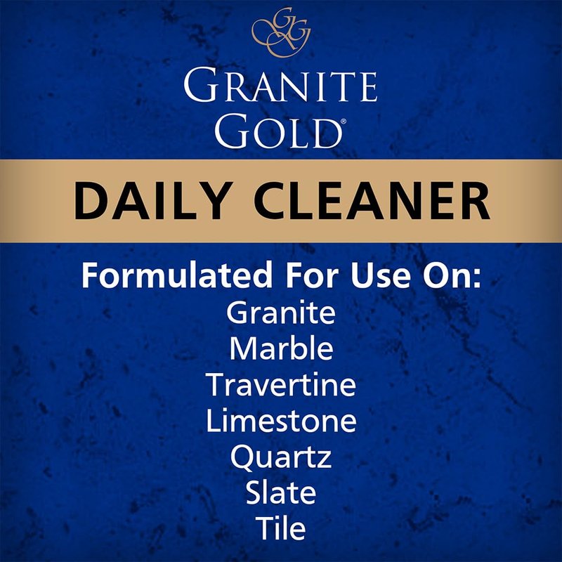 Granite Gold Daily Cleaner Spray 3-Pack with Sealer Spray 1-Pack for Granite, Marble, Travertine, Quartz, Natural Stone