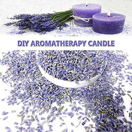 Dried Lavender Flowers, 1 lb Natural French Blue 5A Buds for DIY Crafts