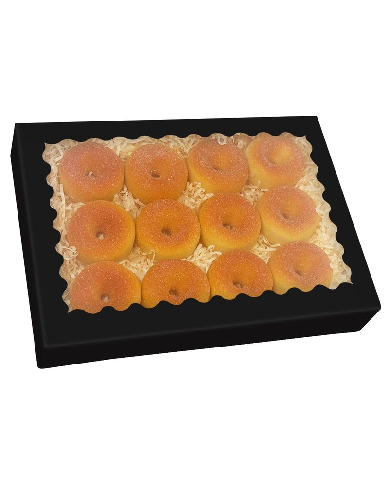 qiqee Auto-pop Up Deep Blue Cookie Box with Window 14x10x2.5 inch 24Pcs Bakery Pastry Macaron Bakery Box For Packaging