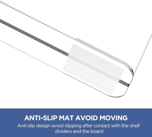 HBlife Clear Shelf Dividers - 12-Inch Extra Tall Purse Organizer | 6-Pack Acrylic Closet Solution