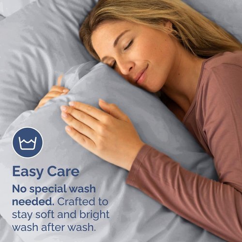 King Pillow Cases by [Brand Name] - Ultra Soft Hotel Quality Covers | Wrinkle-Free & Stain Resistant - 10 Pcs Set in Steel Blue