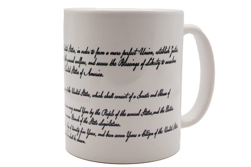Rogue River Tactical Best Coffee Mug The US Constitution Flag American Patriot Novelty Cup Great Gift Idea For Men Dad Father Husband Military Veteran Conservative United States