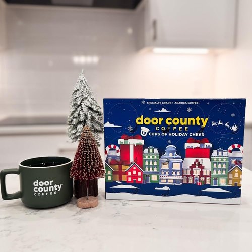 Holiday Cheer Coffee | 12 Single Serve Cups Gift Box - 2025 Advent Calendar with Unique Flavors