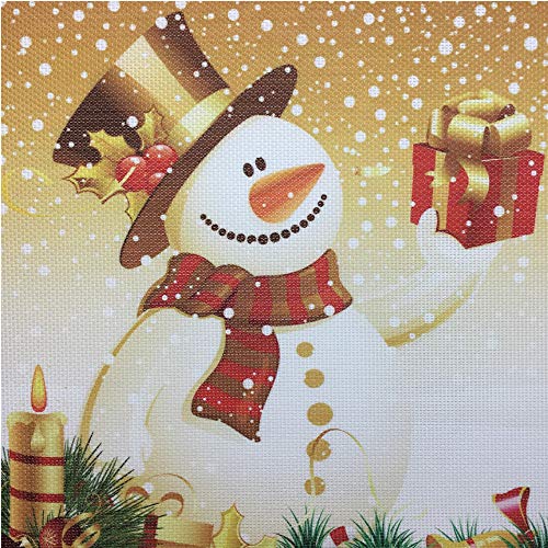 Christmas Placemats Set of 6 Non-Slip Heat-Resistant PVC Snowman Tree Decor