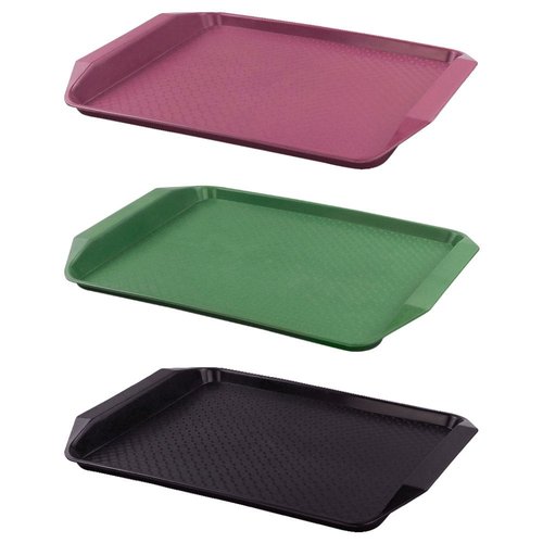Morcte 6-Piece Plastic Fast Food Serving Trays, 16.73" x 11.73"