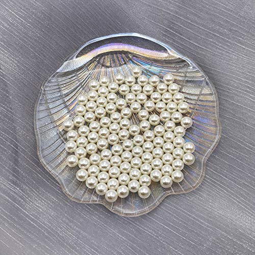 8mm Undrilled Ivory Faux Pearl Beads for Vase Fillers & Decor (1100 Pcs)