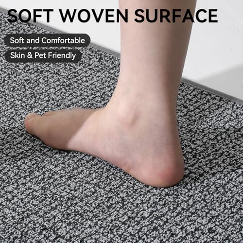Non-Slip Kitchen Rug 17"x30" Washable Absorbent Chenille Floor Mat