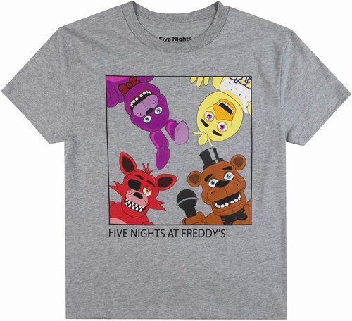 Five Nights at Freddy's Crew Neck Tees - Game Over Design | 4-Pack for Boys