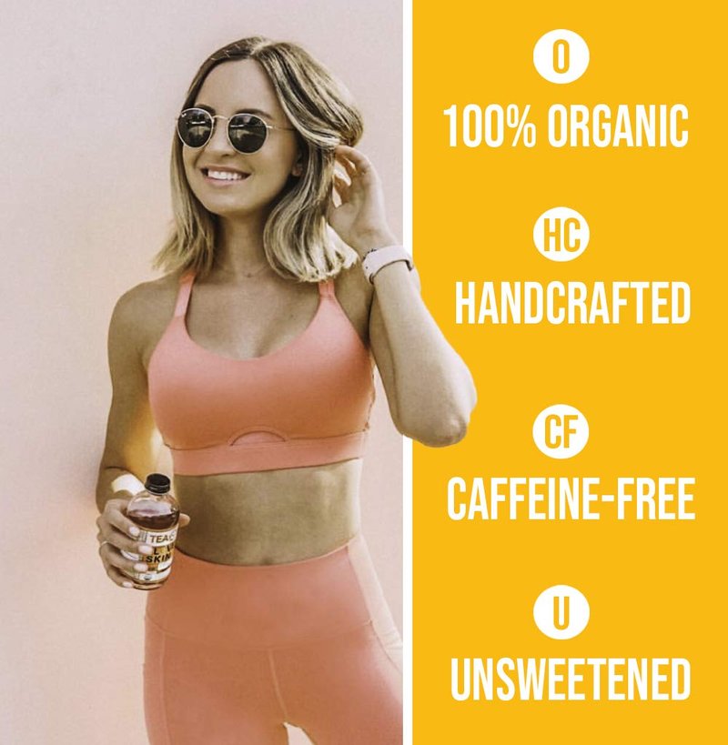 TEAONIC I Love My Gut Detox Tea, Herbal Tea, Hibiscus Tea With Ginger And Dandelion Root, USDA-Certified, Sugar-Free, Caffeine-Free, Pack of 12, 8 Fl. Oz Each