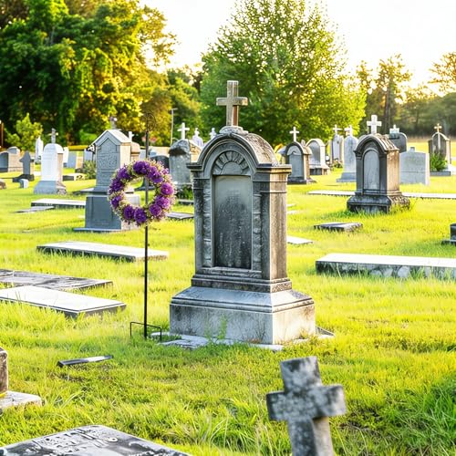Adjustable Metal Cemetery Wreath Stand with Vases - 38" Grave Flower Holder