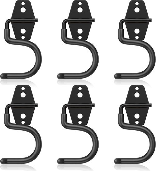 HUPBIPY Heavy-Duty Metal Garage Hooks - 6 Pack S Hooks for Tool Hangers & Storage Organizer
