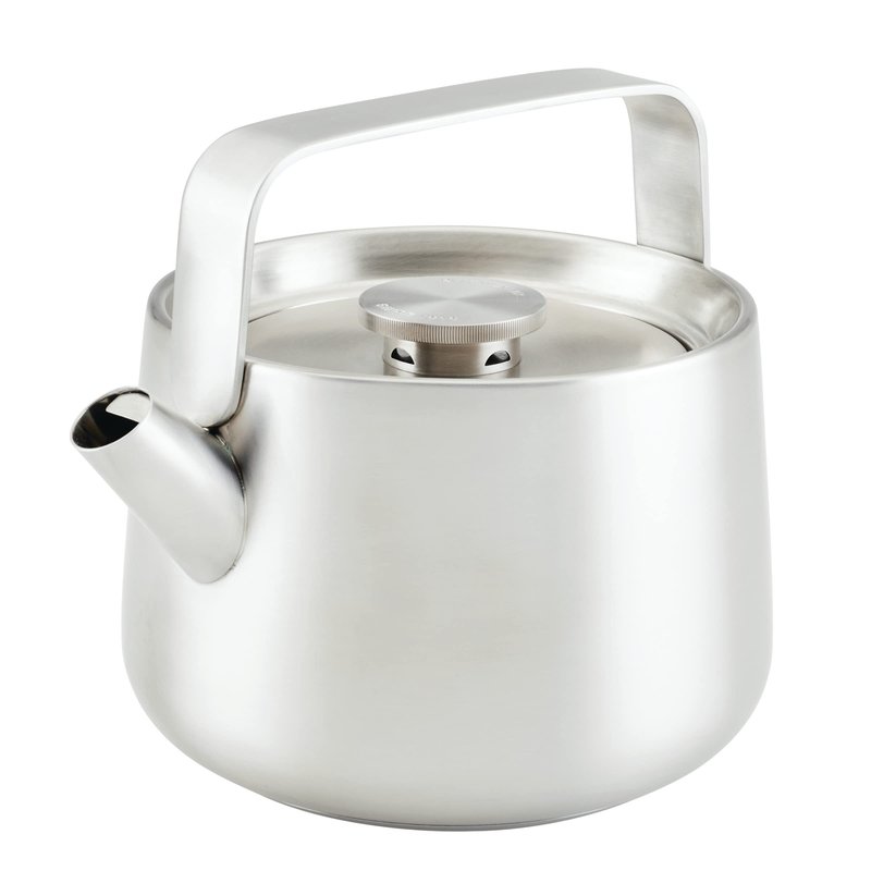 KitchenAid Teakettles Stainless Steel Whistling Teakettle, 1.9 Quart - Brushed Stainless Steel
