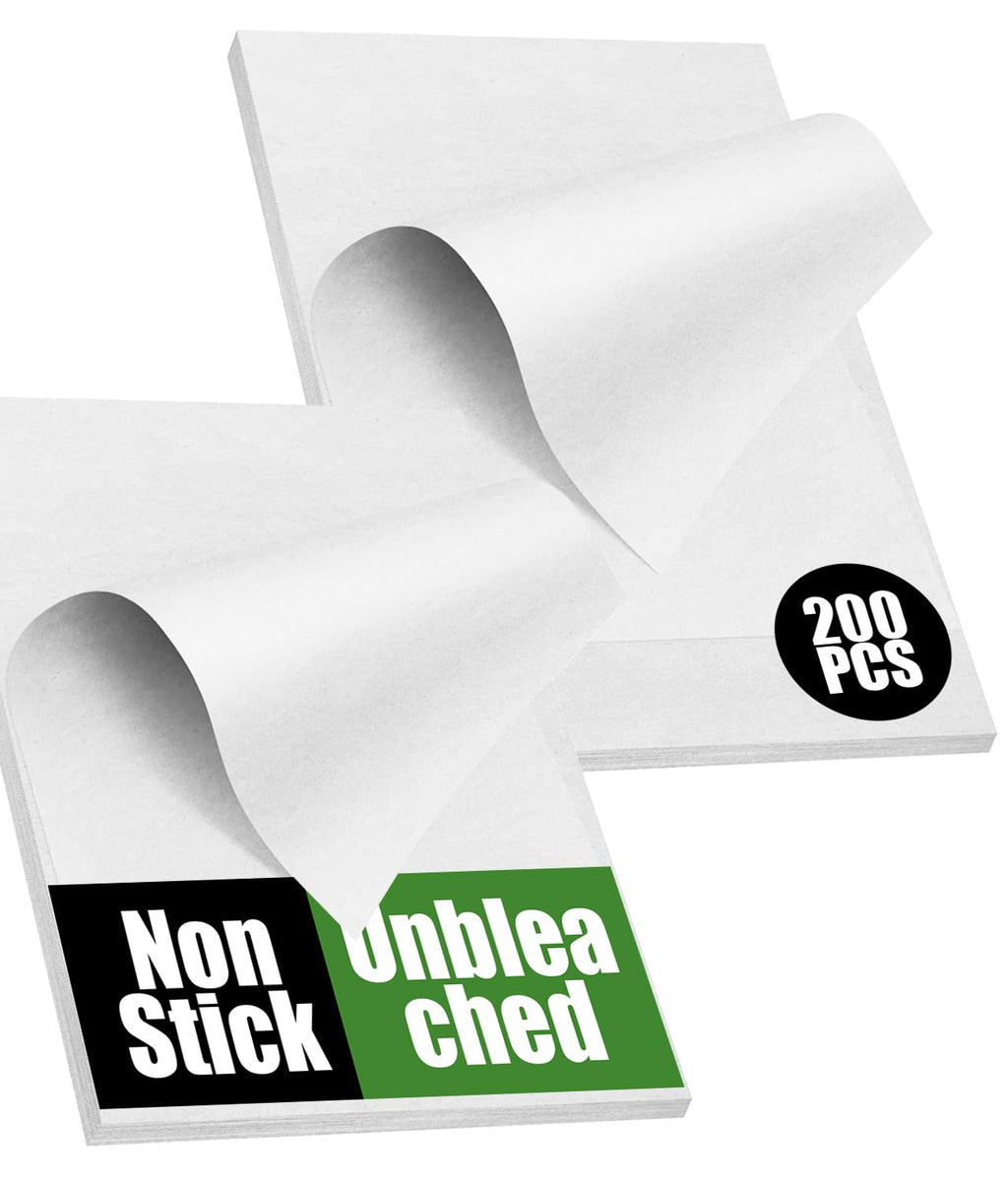 200 PCS Unbleached Parchment Paper Sheets for Baking 12x16 Inches, Non-Stick and Non-Toxic Pre-cut Parchment Sheets for Oven, Cooking, Grilling, Air Fryer and Steaming - Fit for Half Sheet Pans, White