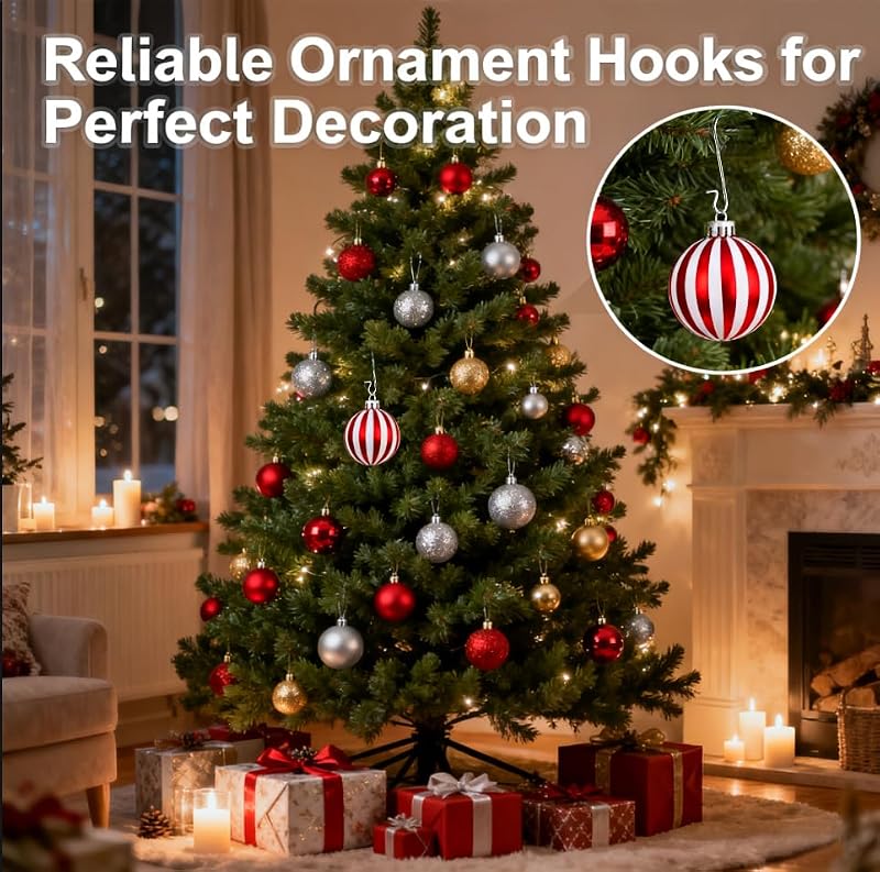 120PCS Stainless Steel S-Shaped Ornament Hooks for Christmas