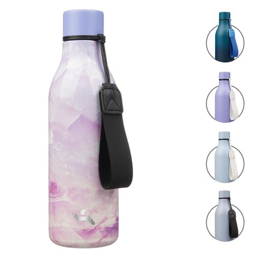 Insulated Water Bottle with Strap,18 oz Double Wall Stainless Steel Vacuum Bottles Metal Water Flask,Dawn