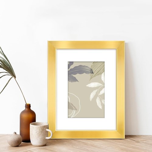 LaVie Home 8x10 Picture Frame - Gold Wood Frame with High Definition Plexiglass | Horizontal/Vertical Display