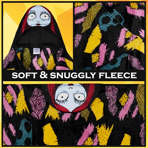 Oversized Hooded Wearable Blanket - Plush Fleece Throw 51x59 Inches