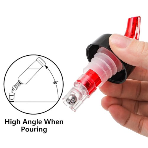 WUWEOT 12 Pack Automatic Measured Bottle Pourer, 1.5Oz Liquor Bottle Pourers, Quick Shot Spirit Pure Stoppers, Drinks Wine Cocktail Dispenser for Alcohol, Wine, Spirits, Home Bar Kitchen