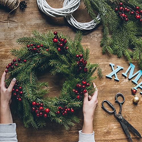 Tiaiidi Red Artificial Holly Berries Stems 30 Pcs - Christmas DIY Decorations
