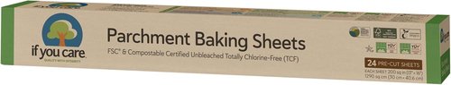 If You Care Parchment Paper Baking Sheets - Unbleached, Greaseproof Precut Liners | 12 Pack, 24-Count, Fits 12.5” x 16” Pans