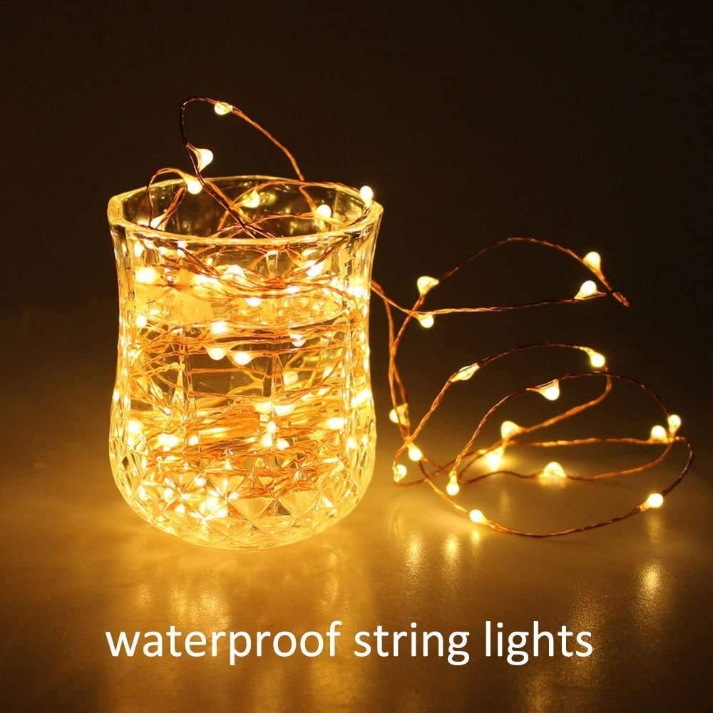 Skiennix Copper Wire String Lights - 132 Feet, 400 LEDs, Dimmable Warm White | 8 Scene Modes for Indoor Decor