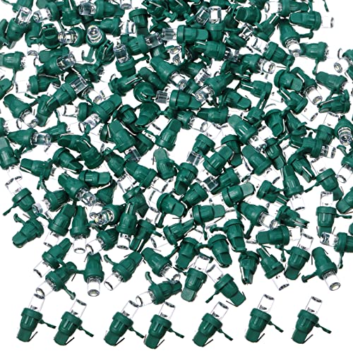 Honoson 5mm Christmas String Lights Replacement Bulbs Cold White 180 Count, Green Base
