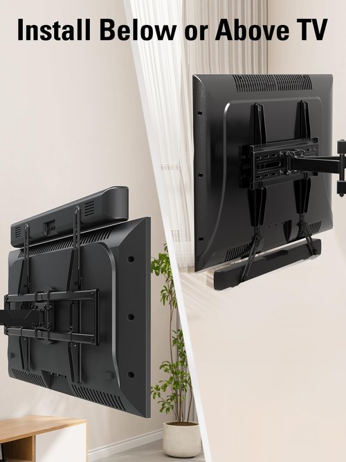 Mounting Dream Soundbar Mount Bracket - Fits Most Sound Bars Up to 15 Lbs | Detachable Extension Plates MD5420