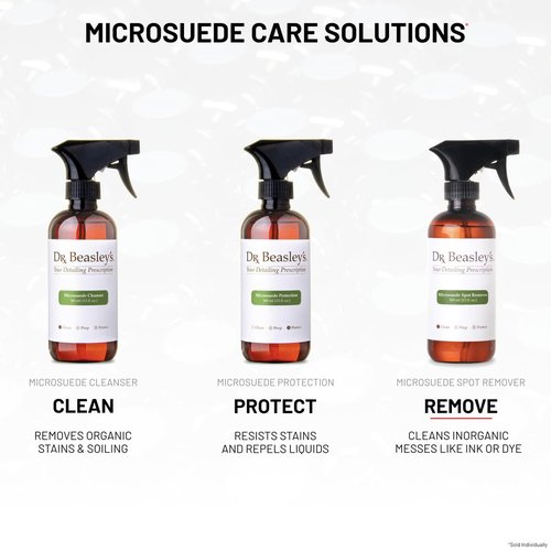 Dr. Beasley's Microsuede Spot Remover 32 fl oz - Specially Formulated for Faux Suedes, Preserves Softness, Wipe Away Ink, Dye Transfers, Stains