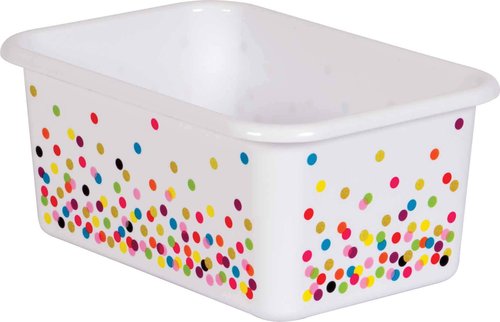 Teacher Created Resources Confetti Small Plastic Storage Bin - 6 Pack