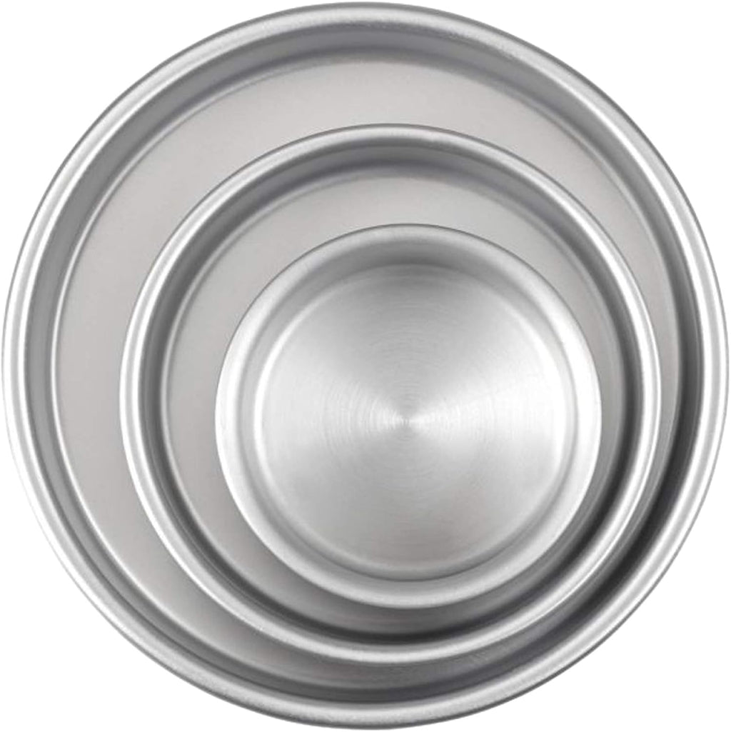 Wilton Round Cake Pan Set - 3-Piece Professional Bakeware for Tiered Cakes | Durable & Rust-Resistant, 4-6-8 in.