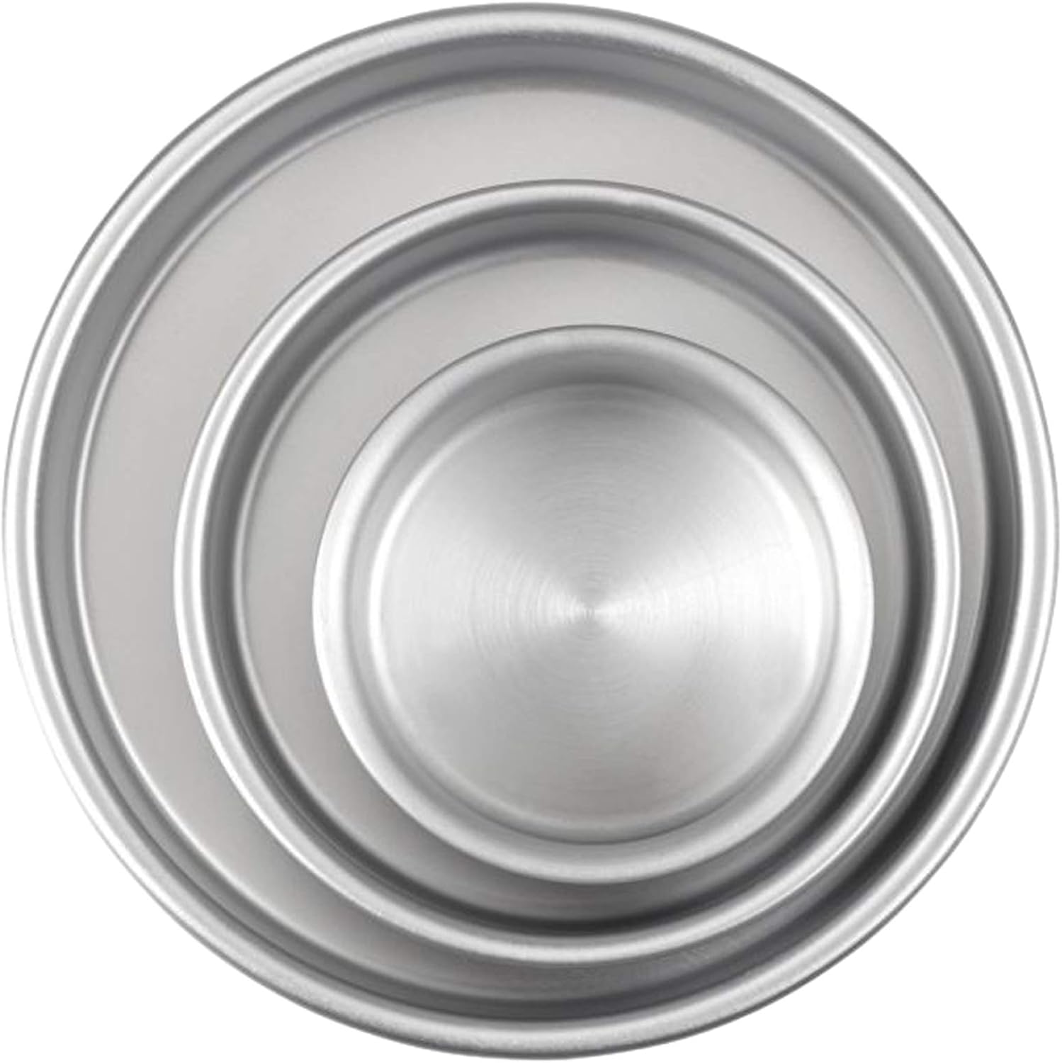 Wilton Round Cake Pan Set - 3-Piece Professional Bakeware for Tiered Cakes | Durable & Rust-Resistant, 4-6-8 in.