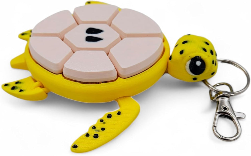 Turtle Fidget Clickers - Fruit Series Sensory Desktop & Keychain Figures - Stress Relief (Banana)