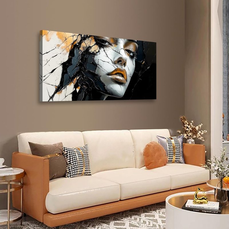 Apahavk White Maiden Pictures Canvas Wall Art for Living room Office Bedroom Wall Decor,Abstract Wall Art Print Modern Noble Butterfly Oil Painting Artwork Waterproof Ready to Hang-20x40inch