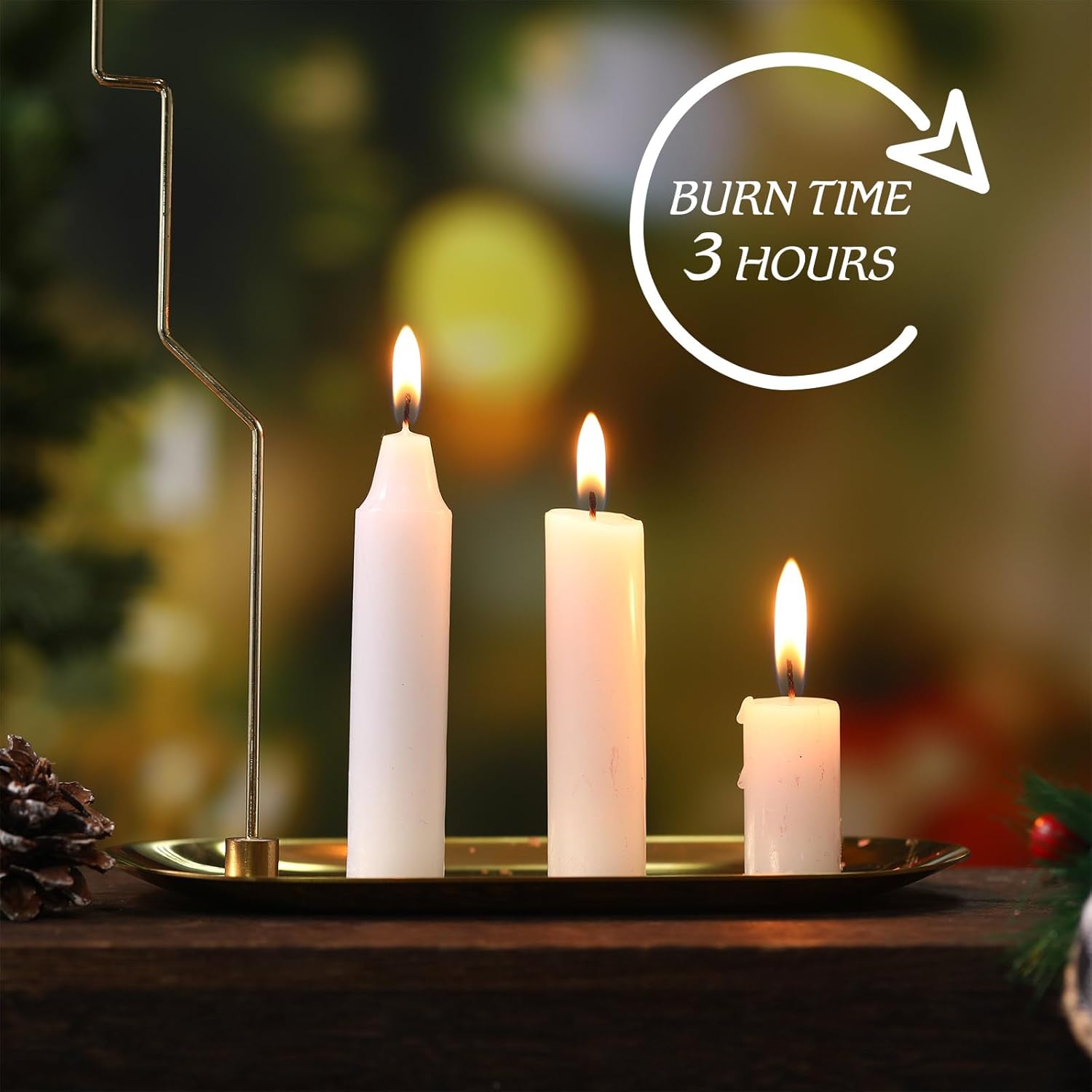 Nuanchu Christmas Tree Candles - 36 Pcs Traditional Wax Candles for Holiday Decor | 4 x 0.8 Inches, White