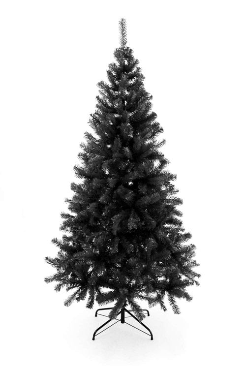 Perfect Holiday 4' Black Canadian Pine Christmas Tree | 291 Tips, Dia 30" | Includes Metal Stand (PVC-4BLK)