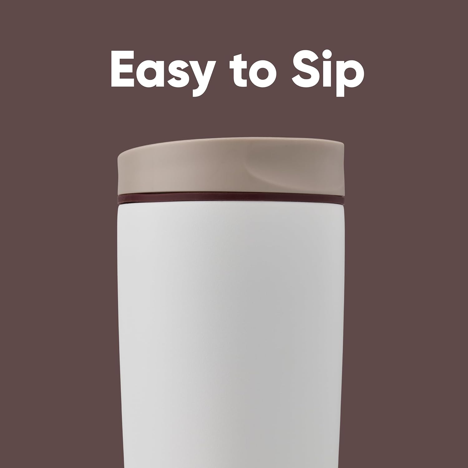 Owala SmoothSip Coffee Tumbler - Insulated Stainless Steel Travel Mug, 20 oz, BPA Free, Vanilla Bean